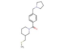 3-[(methylthio)methyl]-1-[4-(pyrrolidin-1-ylmethyl)benzoyl]piperidine