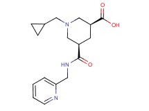 (3S*,5R*)-1-(cyclopropylmethyl)-5-{[(2-pyridinylmethyl)amino]carbonyl}-3-piperidinecarboxylic acid