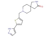 8-{[5-(1H-pyrazol-5-yl)-2-thienyl]methyl}-2,8-diazaspiro[4.5]decan-3-one