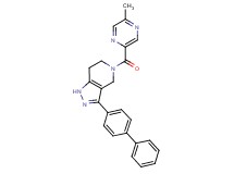 3-biphenyl-4-yl-5-[(5-methylpyrazin-2-yl)carbonyl]-4,5,6,7-tetrahydro-1H-pyrazolo[4,3-c]pyridine