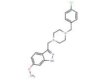 3-{[4-(4-chlorobenzyl)-1-piperazinyl]methyl}-6-methoxy-1H-indazole