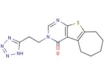3-[2-(1H-tetrazol-5-yl)ethyl]-3,5,6,7,8,9-hexahydro-4H-cyclohepta[4,5]thieno[2,3-d]pyrimidin-4-one