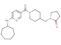 1-[(1-{[6-(cycloheptylamino)-3-pyridinyl]carbonyl}-4-piperidinyl)methyl]-2-pyrrolidinone