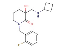 3-[(cyclobutylamino)methyl]-1-(2-fluorobenzyl)-3-hydroxy-2-piperidinone
