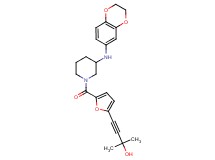4-(5-{[3-(2,3-dihydro-1,4-benzodioxin-6-ylamino)-1-piperidinyl]carbonyl}-2-furyl)-2-methyl-3-butyn-2-ol
