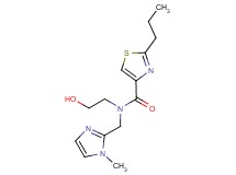 N-(2-hydroxyethyl)-N-[(1-methyl-1H-imidazol-2-yl)methyl]-2-propyl-1,3-thiazole-4-carboxamide