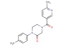 1-(4-methylphenyl)-4-[(6-methyl-3-pyridinyl)carbonyl]-2-piperazinone