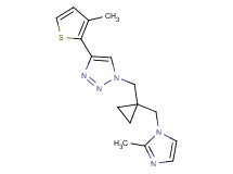 1-({1-[(2-methyl-1H-imidazol-1-yl)methyl]cyclopropyl}methyl)-4-(3-methyl-2-thienyl)-1H-1,2,3-triazole