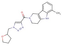 6-methyl-2-{[1-(tetrahydro-2-furanylmethyl)-1H-1,2,3-triazol-4-yl]carbonyl}-2,3,4,5-tetrahydro-1H-pyrido[4,3-b]indole