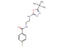 N-{2-[(5-tert-butyl-1,3,4-oxadiazol-2-yl)amino]ethyl}-4-fluorobenzamide