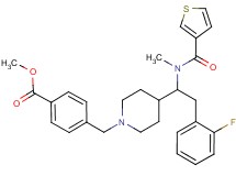 methyl 4-[(4-{2-(2-fluorophenyl)-1-[methyl(3-thienylcarbonyl)amino]ethyl}-1-piperidinyl)methyl]benzoate
