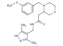 N-[(3,5-dimethyl-1H-pyrazol-4-yl)methyl]-2-[4-(3-methoxybenzyl)-3-morpholinyl]acetamide