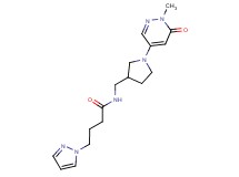 N-{[1-(1-methyl-6-oxo-1,6-dihydro-4-pyridazinyl)-3-pyrrolidinyl]methyl}-4-(1H-pyrazol-1-yl)butanamide