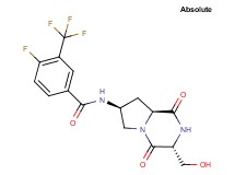 4-fluoro-N-[(3R,7S,8aS)-3-(hydroxymethyl)-1,4-dioxooctahydropyrrolo[1,2-a]pyrazin-7-yl]-3-(trifluoromethyl)benzamide