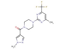 4-methyl-2-{4-[(1-methyl-1H-pyrazol-4-yl)carbonyl]-1-piperazinyl}-6-(trifluoromethyl)pyrimidine