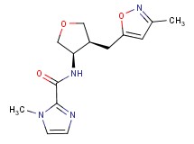 1-methyl-N-{(3R*,4S*)-4-[(3-methylisoxazol-5-yl)methyl]tetrahydrofuran-3-yl}-1H-imidazole-2-carboxamide