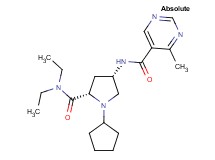 N-{(3S,5S)-1-cyclopentyl-5-[(diethylamino)carbonyl]pyrrolidin-3-yl}-4-methylpyrimidine-5-carboxamide