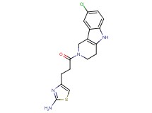 4-[3-(8-chloro-1,3,4,5-tetrahydro-2H-pyrido[4,3-b]indol-2-yl)-3-oxopropyl]-1,3-thiazol-2-amine