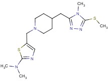 N,N-dimethyl-5-[(4-{[4-methyl-5-(methylthio)-4H-1,2,4-triazol-3-yl]methyl}piperidin-1-yl)methyl]-1,3-thiazol-2-amine