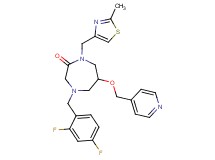 4-(2,4-difluorobenzyl)-1-[(2-methyl-1,3-thiazol-4-yl)methyl]-6-(4-pyridinylmethoxy)-1,4-diazepan-2-one