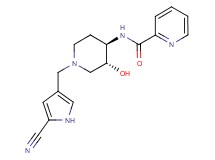 N-{(3R*,4R*)-1-[(5-cyano-1H-pyrrol-3-yl)methyl]-3-hydroxypiperidin-4-yl}pyridine-2-carboxamide