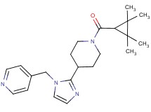 4-[(2-{1-[(2,2,3,3-tetramethylcyclopropyl)carbonyl]-4-piperidinyl}-1H-imidazol-1-yl)methyl]pyridine