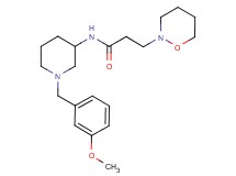 N-[1-(3-methoxybenzyl)-3-piperidinyl]-3-(1,2-oxazinan-2-yl)propanamide