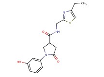 N-[(4-ethyl-1,3-thiazol-2-yl)methyl]-1-(3-hydroxyphenyl)-5-oxopyrrolidine-3-carboxamide