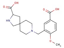 8-(5-carboxy-2-methoxybenzyl)-2,8-diazaspiro[4.5]decane-3-carboxylic acid
