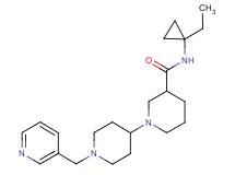 N-(1-ethylcyclopropyl)-1'-(pyridin-3-ylmethyl)-1,4'-bipiperidine-3-carboxamide