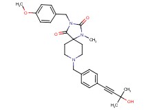 8-[4-(3-hydroxy-3-methyl-1-butyn-1-yl)benzyl]-3-(4-methoxybenzyl)-1-methyl-1,3,8-triazaspiro[4.5]decane-2,4-dione