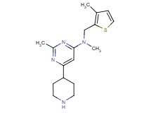 N,2-dimethyl-N-[(3-methyl-2-thienyl)methyl]-6-piperidin-4-ylpyrimidin-4-amine