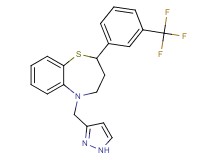 5-(1H-pyrazol-3-ylmethyl)-2-[3-(trifluoromethyl)phenyl]-2,3,4,5-tetrahydro-1,5-benzothiazepine