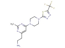 2-(2-methyl-6-{4-[5-(trifluoromethyl)-1,3,4-thiadiazol-2-yl]piperazin-1-yl}pyrimidin-4-yl)ethanamine