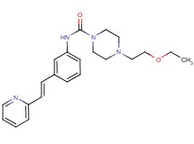 4-(2-ethoxyethyl)-N-{3-[(E)-2-(2-pyridinyl)vinyl]phenyl}-1-piperazinecarboxamide dihydrochloride