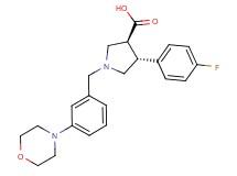 (3S*,4R*)-4-(4-fluorophenyl)-1-(3-morpholin-4-ylbenzyl)pyrrolidine-3-carboxylic acid