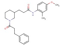 N-(4-methoxy-2-methylphenyl)-3-[1-(3-phenylpropanoyl)-3-piperidinyl]propanamide