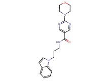 N-[3-(1H-indol-1-yl)propyl]-2-morpholin-4-ylpyrimidine-5-carboxamide
