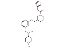 N,1-dimethyl-N-(3-{[1-(3-thienylacetyl)-3-piperidinyl]methoxy}benzyl)-4-piperidinamine