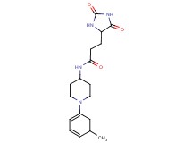 3-(2,5-dioxo-4-imidazolidinyl)-N-[1-(3-methylphenyl)-4-piperidinyl]propanamide