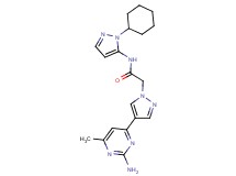2-[4-(2-amino-6-methylpyrimidin-4-yl)-1H-pyrazol-1-yl]-N-(1-cyclohexyl-1H-pyrazol-5-yl)acetamide