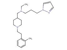 N-ethyl-N-({1-[2-(2-methylphenyl)ethyl]-4-piperidinyl}methyl)-3-(1H-pyrazol-1-yl)-1-propanamine