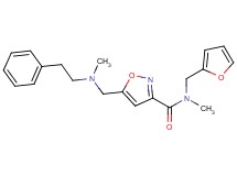 N-(2-furylmethyl)-N-methyl-5-{[methyl(2-phenylethyl)amino]methyl}isoxazole-3-carboxamide