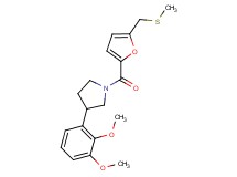 3-(2,3-dimethoxyphenyl)-1-{5-[(methylthio)methyl]-2-furoyl}pyrrolidine