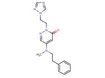 5-[methyl(2-phenylethyl)amino]-2-[2-(1H-1,2,4-triazol-1-yl)ethyl]-3(2H)-pyridazinone