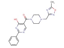 5-({4-[(5-methyl-1,2,4-oxadiazol-3-yl)methyl]piperazin-1-yl}carbonyl)-2-phenylpyrimidin-4-ol