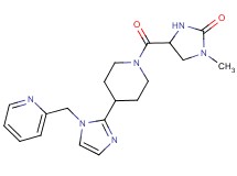 1-methyl-4-({4-[1-(2-pyridinylmethyl)-1H-imidazol-2-yl]-1-piperidinyl}carbonyl)-2-imidazolidinone