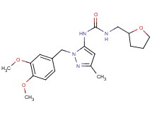 N-[1-(3,4-dimethoxybenzyl)-3-methyl-1H-pyrazol-5-yl]-N'-(tetrahydrofuran-2-ylmethyl)urea