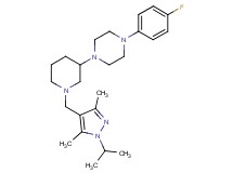 1-(4-fluorophenyl)-4-{1-[(1-isopropyl-3,5-dimethyl-1H-pyrazol-4-yl)methyl]-3-piperidinyl}piperazine