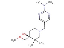 (4S*)-1-{[2-(dimethylamino)pyrimidin-5-yl]methyl}-4-(methoxymethyl)-3,3-dimethylpiperidin-4-ol